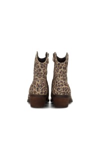 Rear view of the leopard print boots
