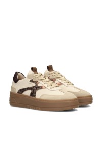 Haboob Anemone dames sneakers beige – schuin vooraanzicht