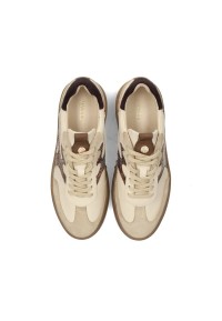 Haboob Anemone dames sneakers beige – bovenaanzicht paar