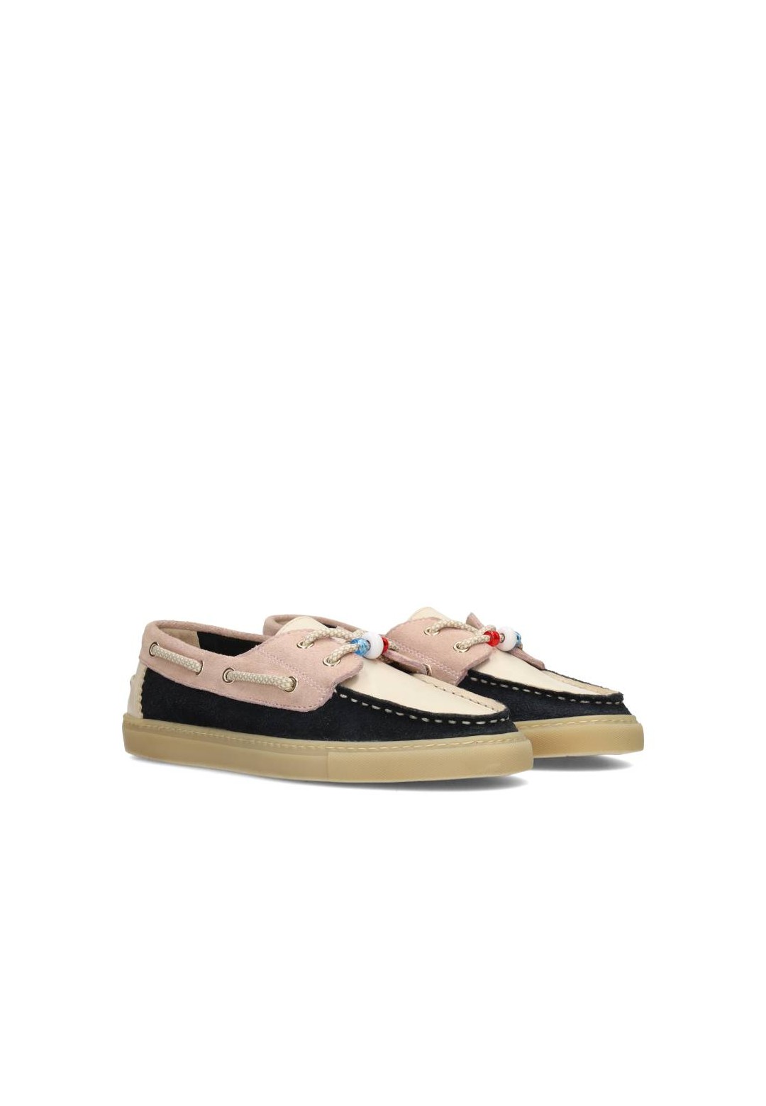 Poelman SILK multicolor suède dames loafers – schuin zijaanzicht