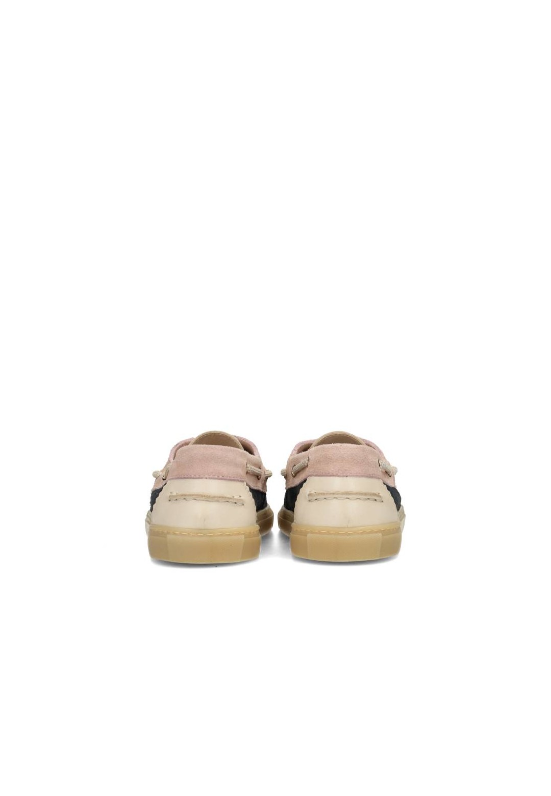 Poelman SILK dames loafers van multicolor suède – achteraanzicht