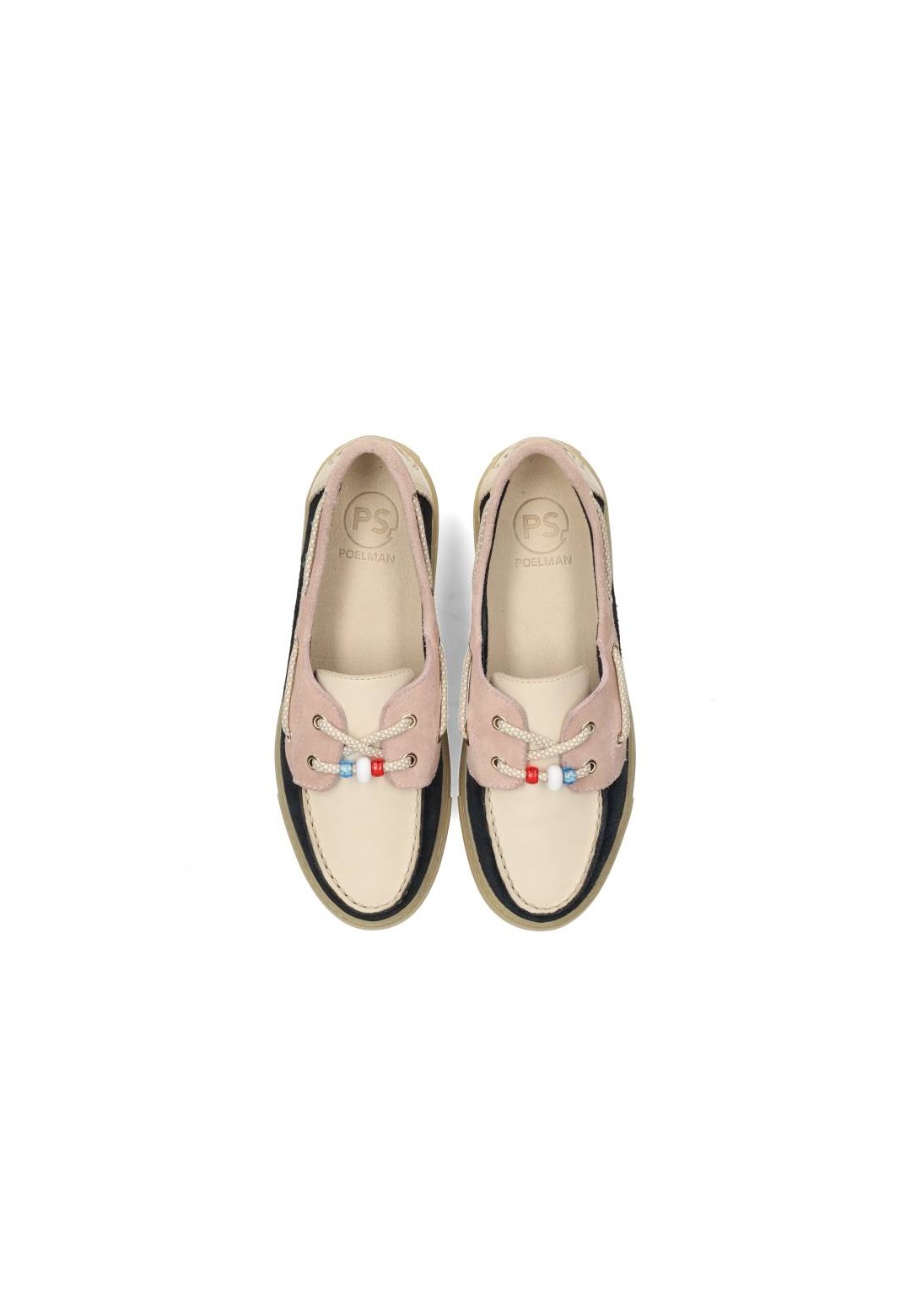 Poelman SILK multicolor suède dames loafers – bovenaanzicht