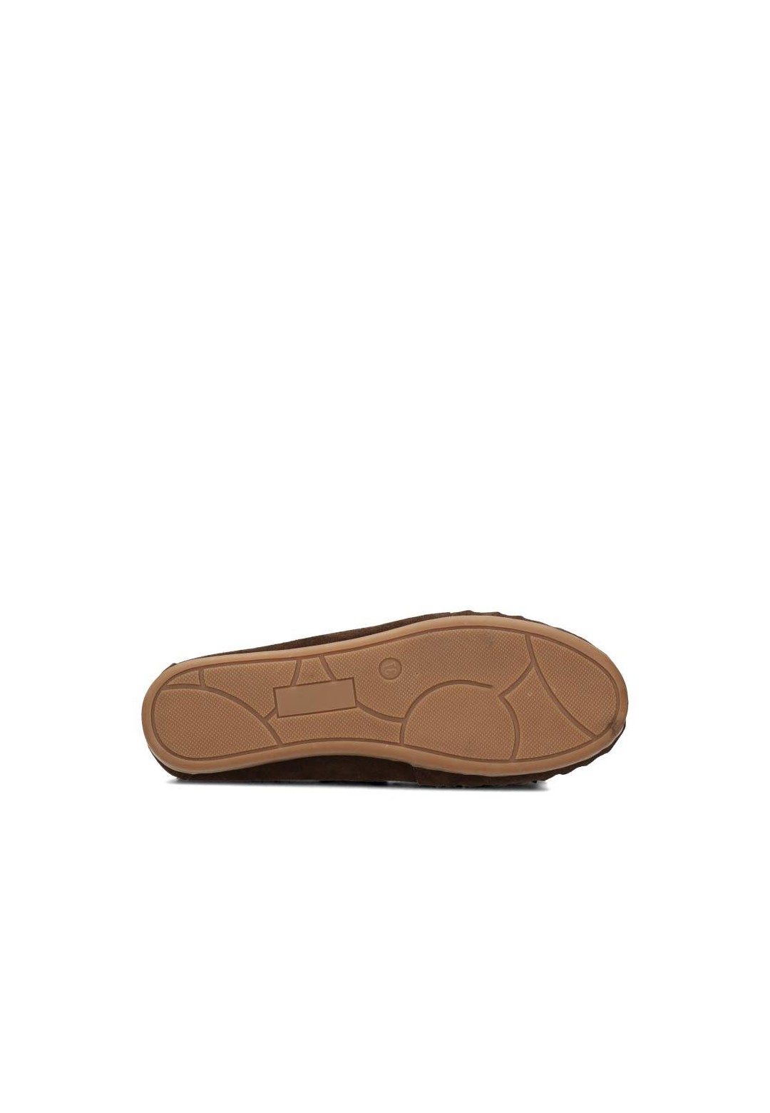 Rubberen zool van de bruine loafer