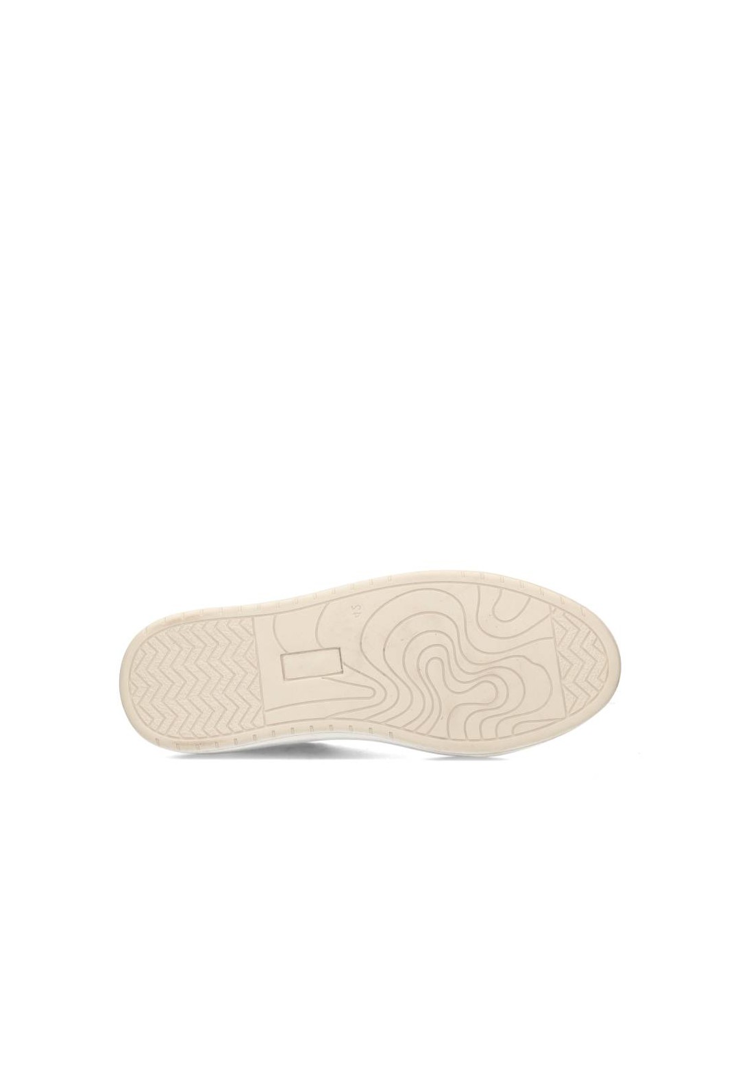 Sohlensicht des ENZO Sneakers mit heller Gummisohle und Profil