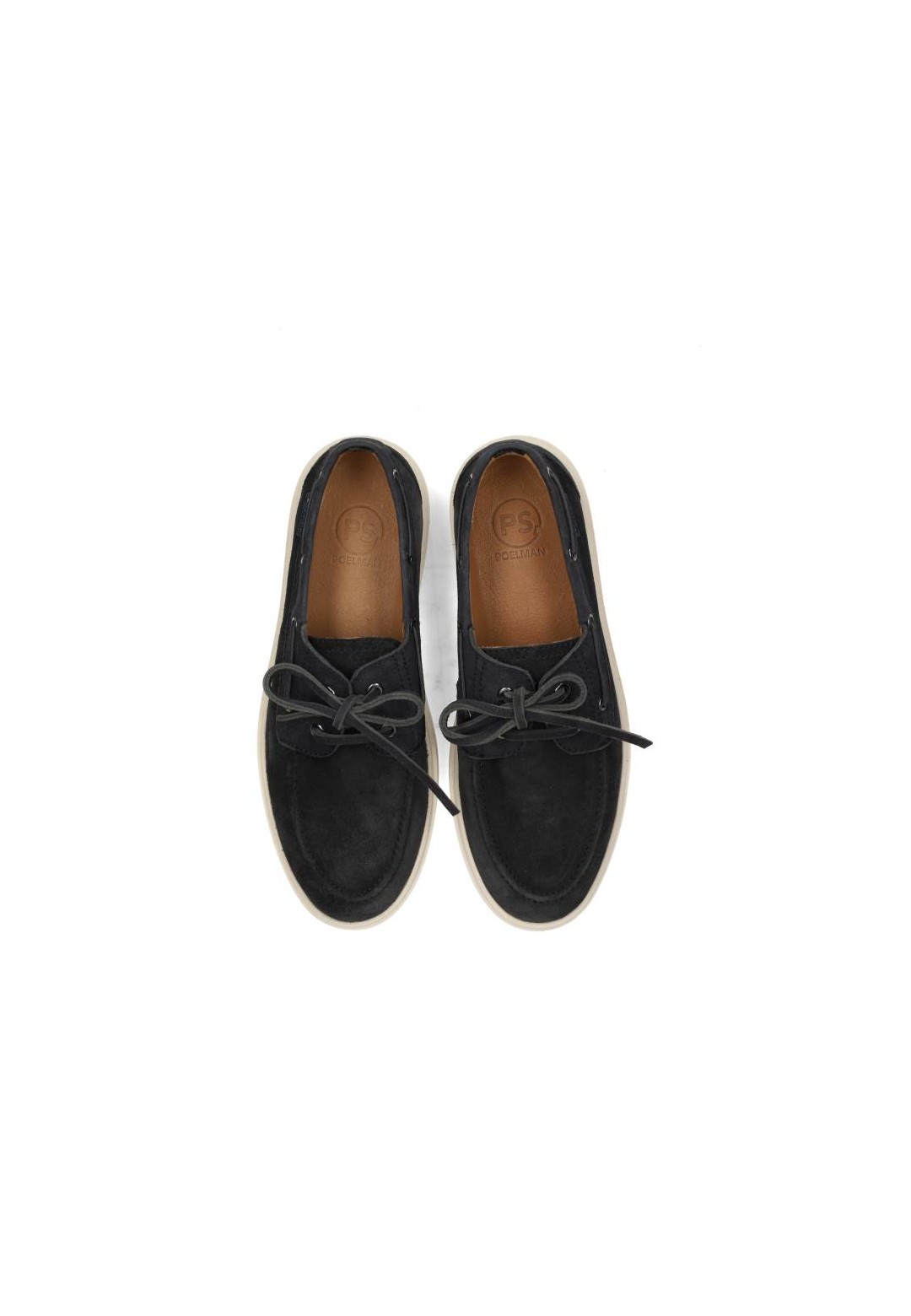 Draufsicht auf schwarze LIAM Slipper aus Wildleder