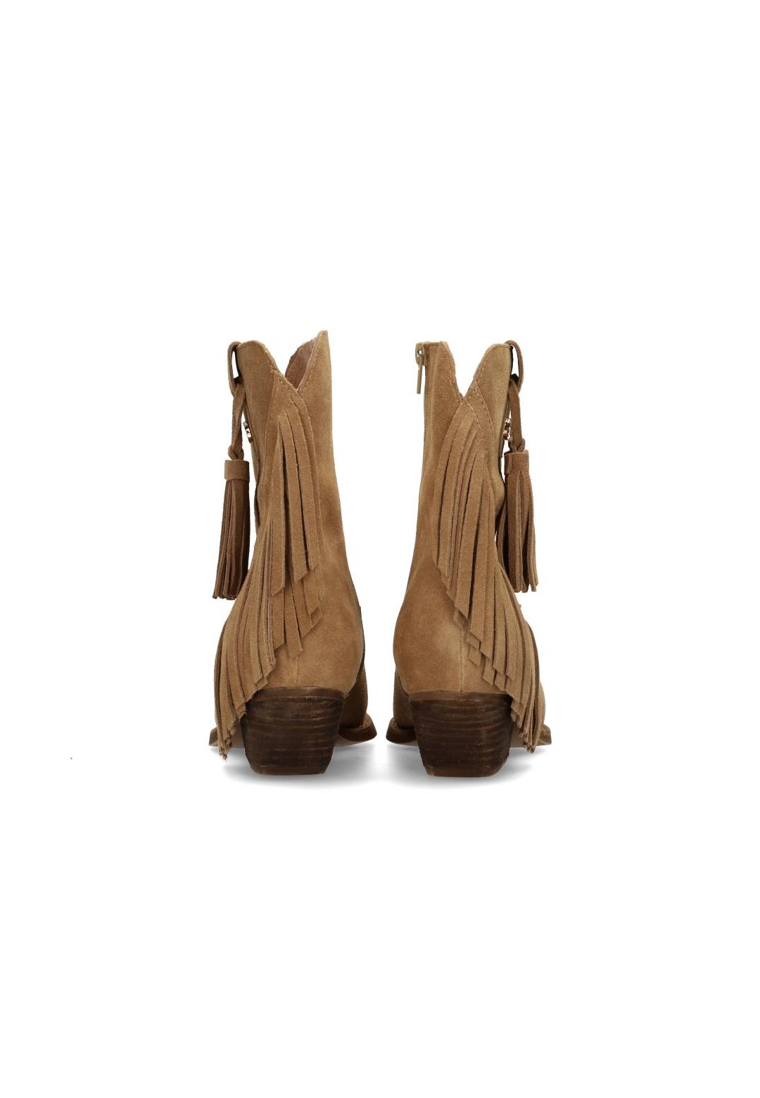 Rear view of the HABOOB western boots – with fringes