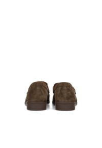 Rear view of the dark brown JIM loafers