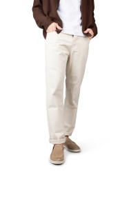 Front view of the TIVOLI loafers worn with light trousers