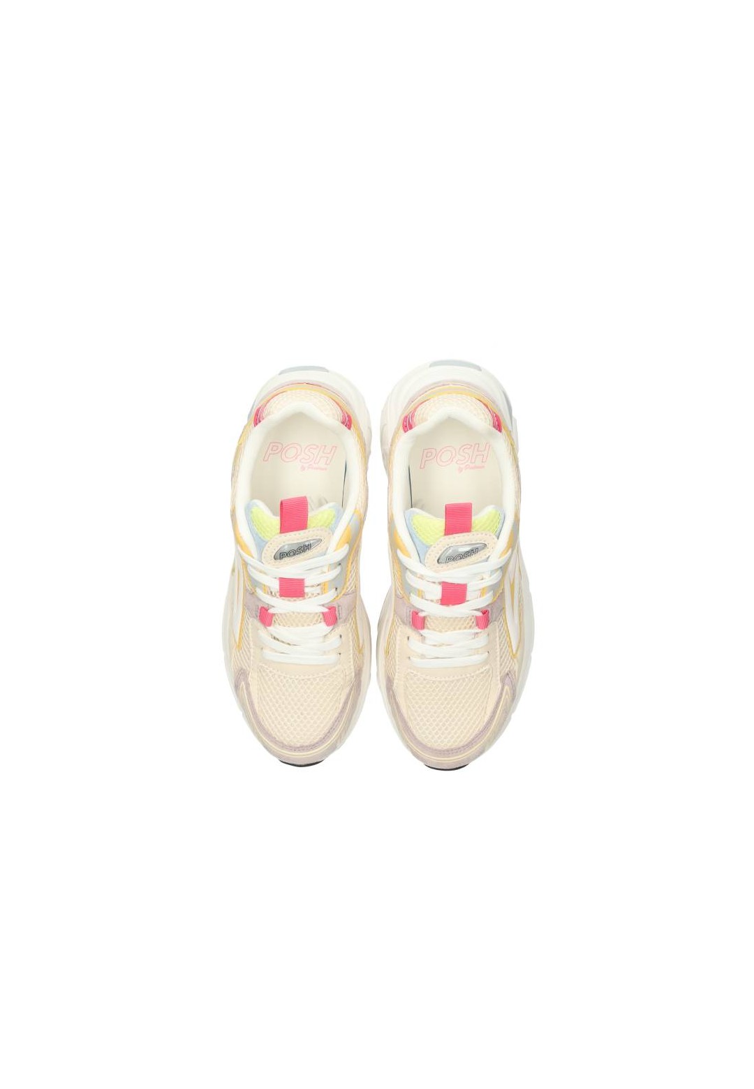 Bovenaanzicht van pastel POSH by Poelman Ginny sneakers