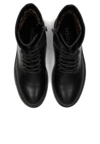 Zwarte Kiek veterlaarzen – vooraanzicht van het paar veterboots