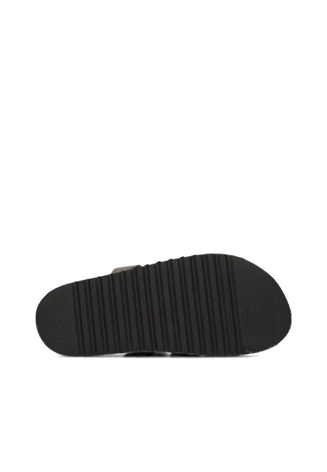 Outsole view of the SCOTTIE sandal with black tread sole