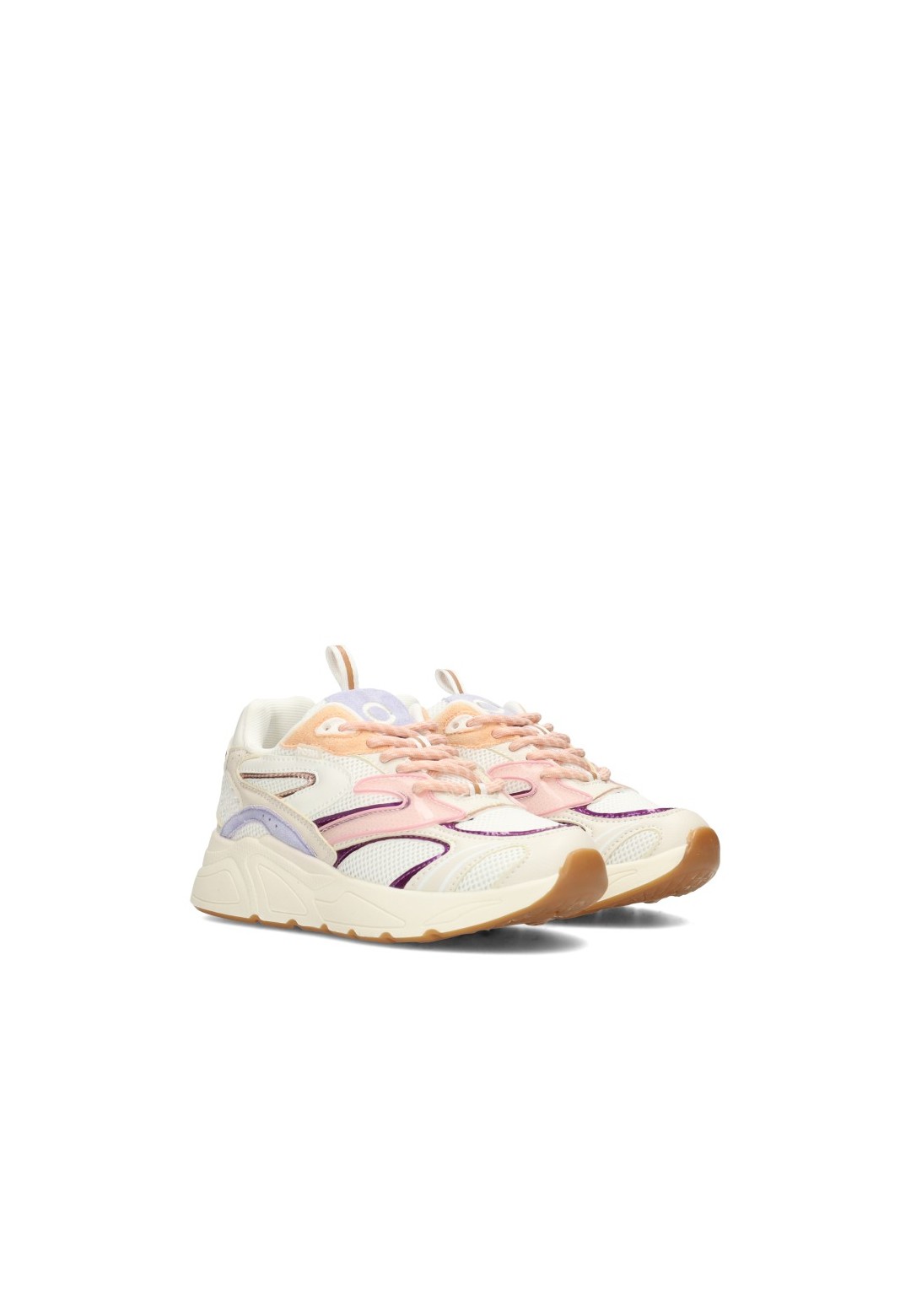 Schuin vooraanzicht van de FLOOR meisjes sneakers met chunky zool