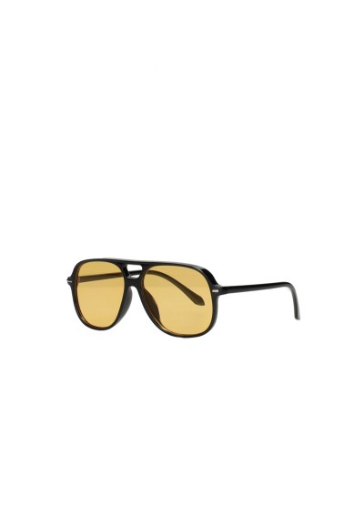 Black sunglasses with yellow glasses, side view
