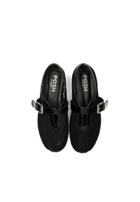 POSH by Poelman Jenny dames ballerina’s zwart – bovenaanzicht paar