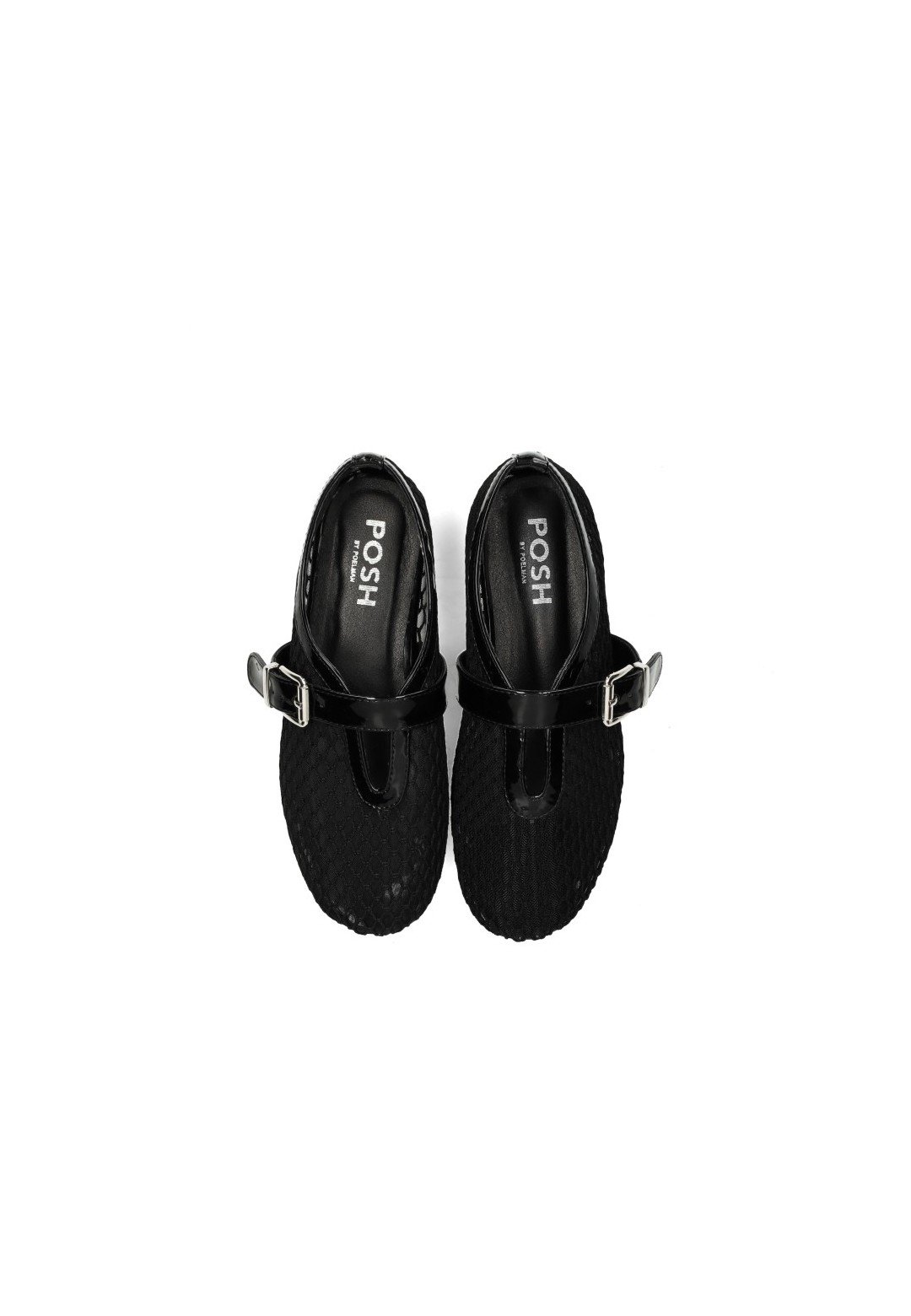 POSH by Poelman Jenny Damen-Ballerinas schwarz – Draufsicht Paar