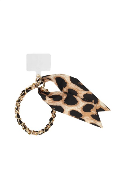 POSH by Poelman Handy-Kordel mit Leopardenmuster und Goldenen Details