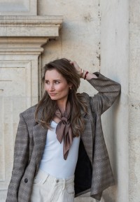 HABOOB  Bruin satijnen Sjaaltje | Poelman Brands Webshop