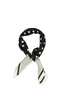 Schwarz weiß gepunktetes Halstuch von POSH by Poelman Damen Accessoire