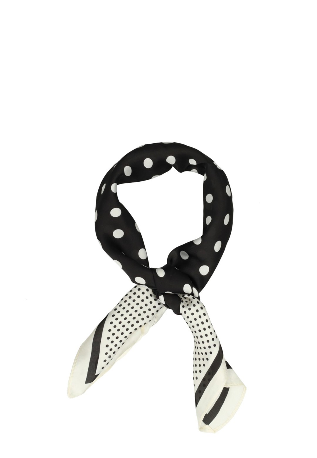 Schwarz weiß gepunktetes Halstuch von POSH by Poelman Damen Accessoire