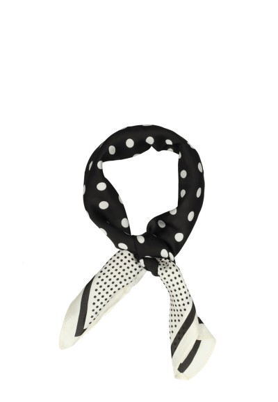 Schwarz weiß gepunktetes Halstuch von POSH by Poelman Damen Accessoire