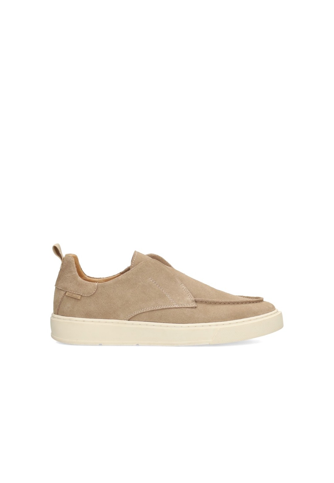 Poelman Ace men's taupe suede loafers – side view product