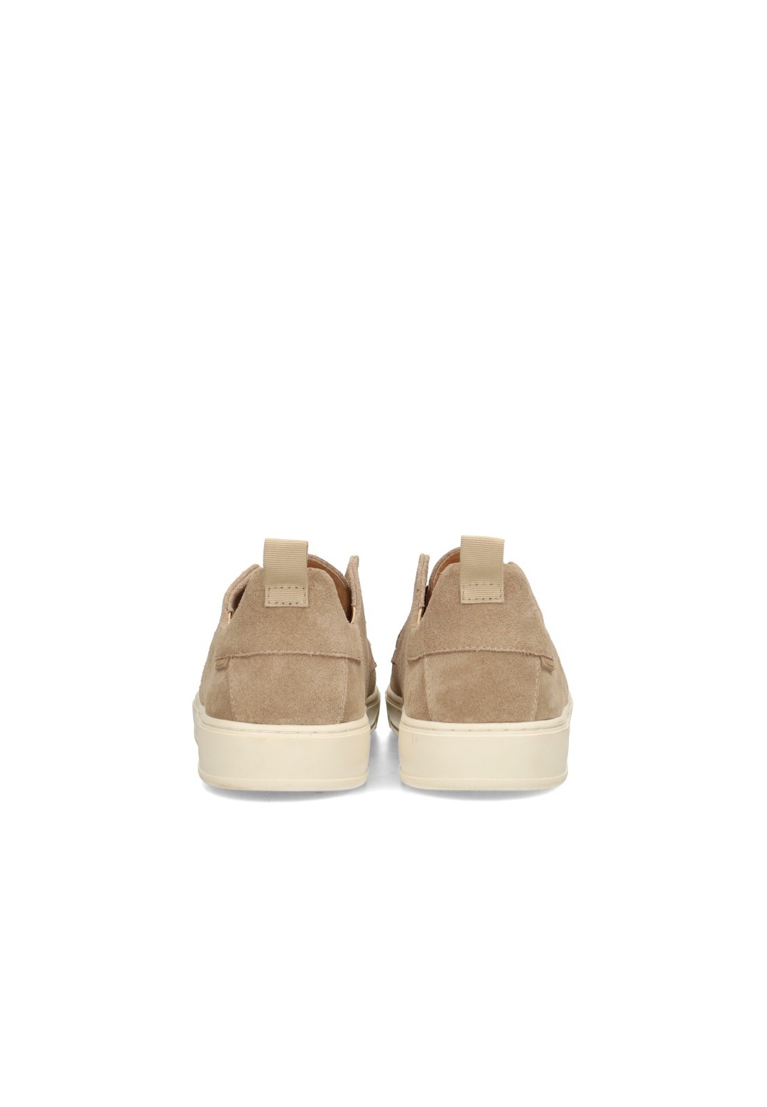 Poelman Ace taupe suede loafers – back view pair