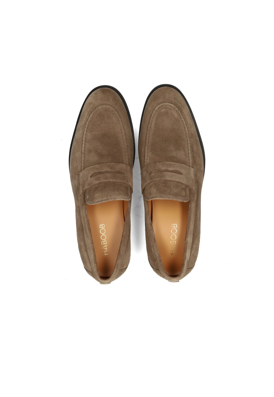 Haboob Luc Herren Loafer dunkelgrau – Draufsicht Paar