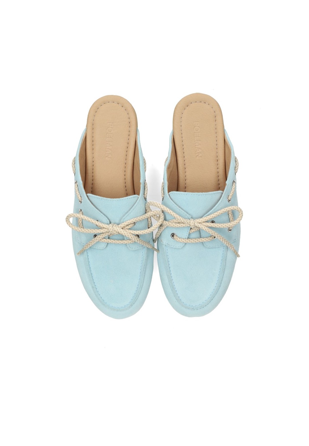 PS Poelman Loes Damen Loafer hellblau – Draufsicht Paar