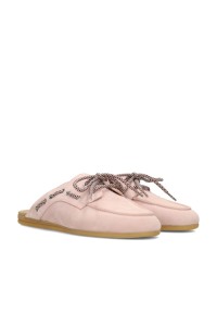 PS Poelman Loes Damen Loafer hellrosa – schräge Vorderansicht