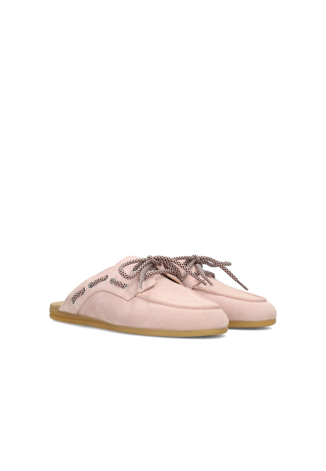 PS Poelman Loes Damen Loafer hellrosa – schräge Vorderansicht