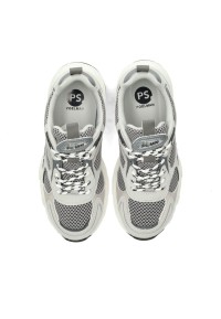 PS Poelman Sev Jungen Sneaker weiß grau – Draufsicht Paar