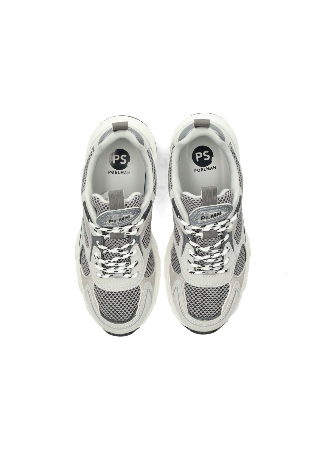 PS Poelman Sev Jungen Sneaker weiß grau – Draufsicht Paar