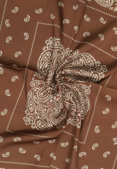 PS Poelman Brown/White Paisley Scarf | Poelman Brands Webshop