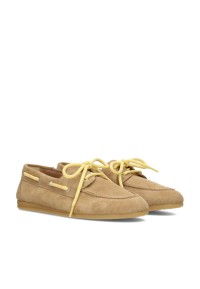 PS Poelman Callie Damen Loafer beige – schräge Vorderansicht