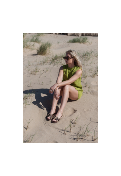 POSH by Poelman Sienna Slippers gedragen met zomerse outfit