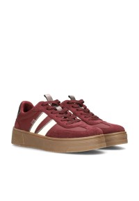 POSH By Poelman Lilly dames sneakers bordeaux – schuin vooraanzicht