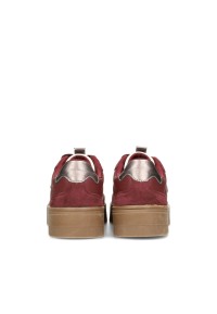 POSH By Poelman Lilly bordeauxfarbene Sneaker – Rückansicht Paar