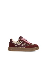 POSH By Poelman Dayna girls' sneakers in burgundy with pink accents – side view product