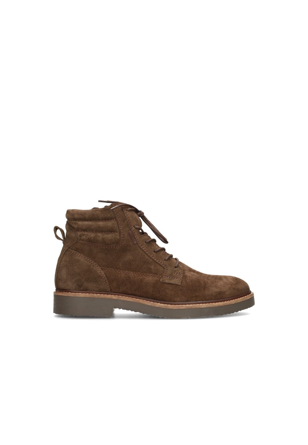 Poelman HUDSON braune Schnürschuhe aus Wildleder für Herren – Seitenansicht