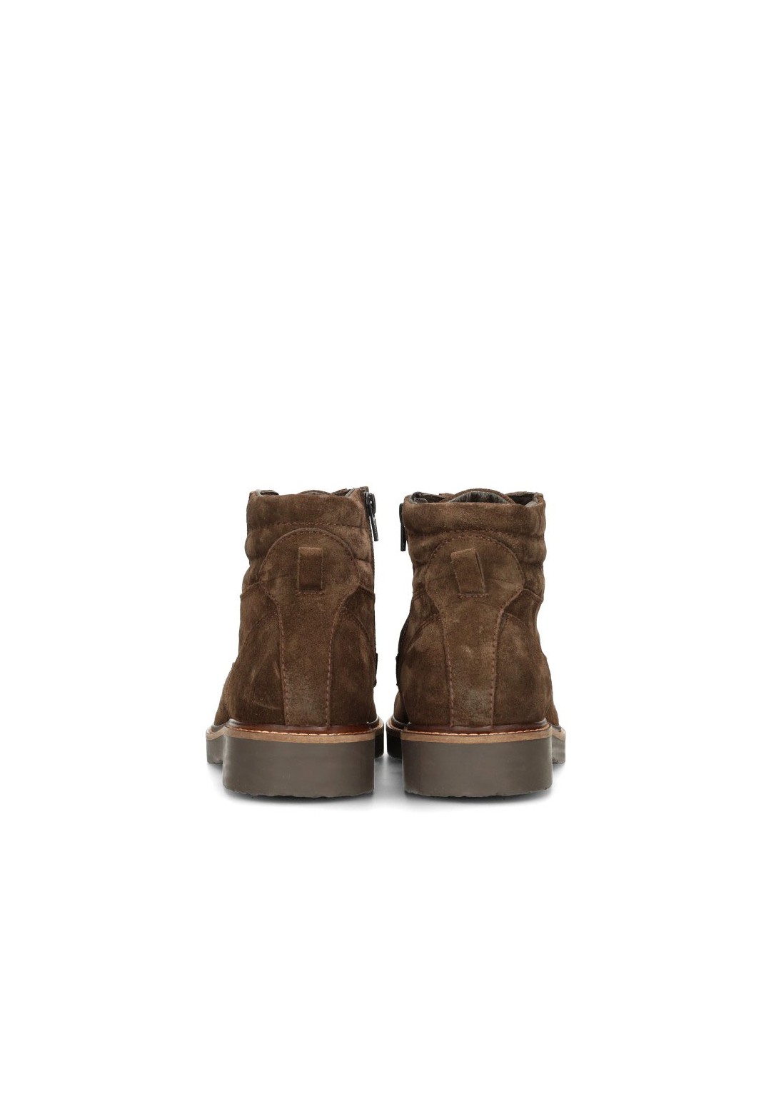 Poelman HUDSON braune Schnürschuhe aus Wildleder für Herren – Rückansicht