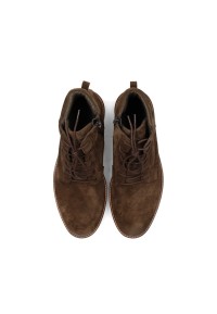 Poelman HUDSON braune Schnürschuhe aus Wildleder für Herren – Draufsicht