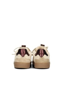 HABOOB Skye beige sneakers with gold accents – back view pair