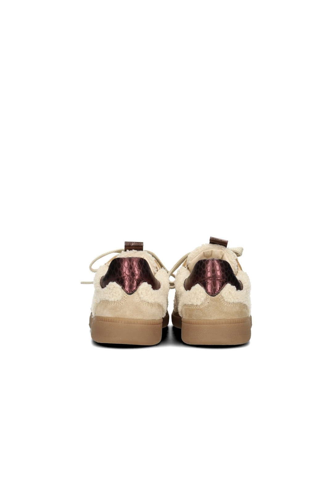 HABOOB Skye beige sneakers with gold accents – back view pair