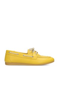 Gelber Callie Loafer von PS Poelman, Leder-Slipper, Seitenansicht