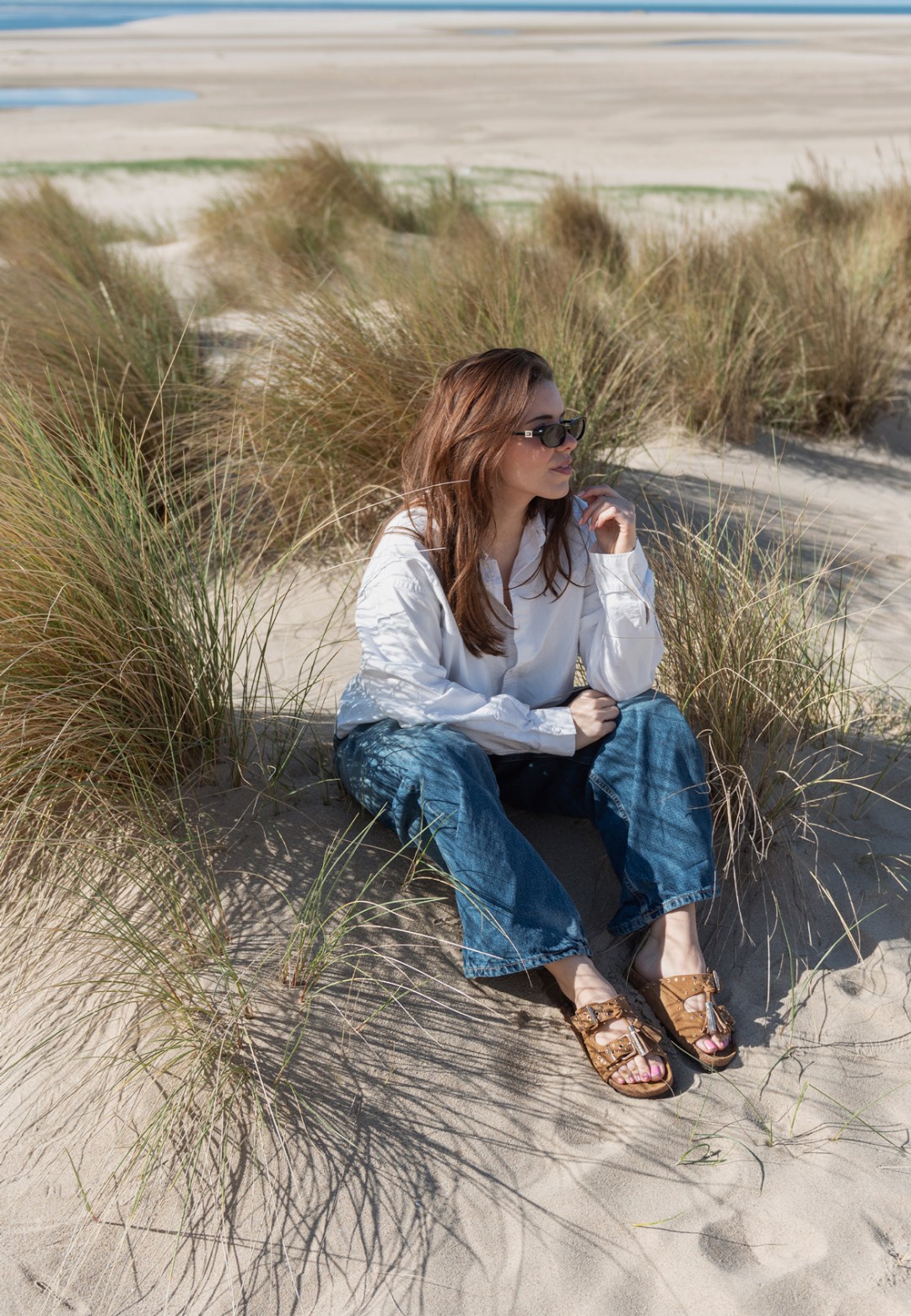 PS Poelman Lindsey sandalen gedragen met een jeans