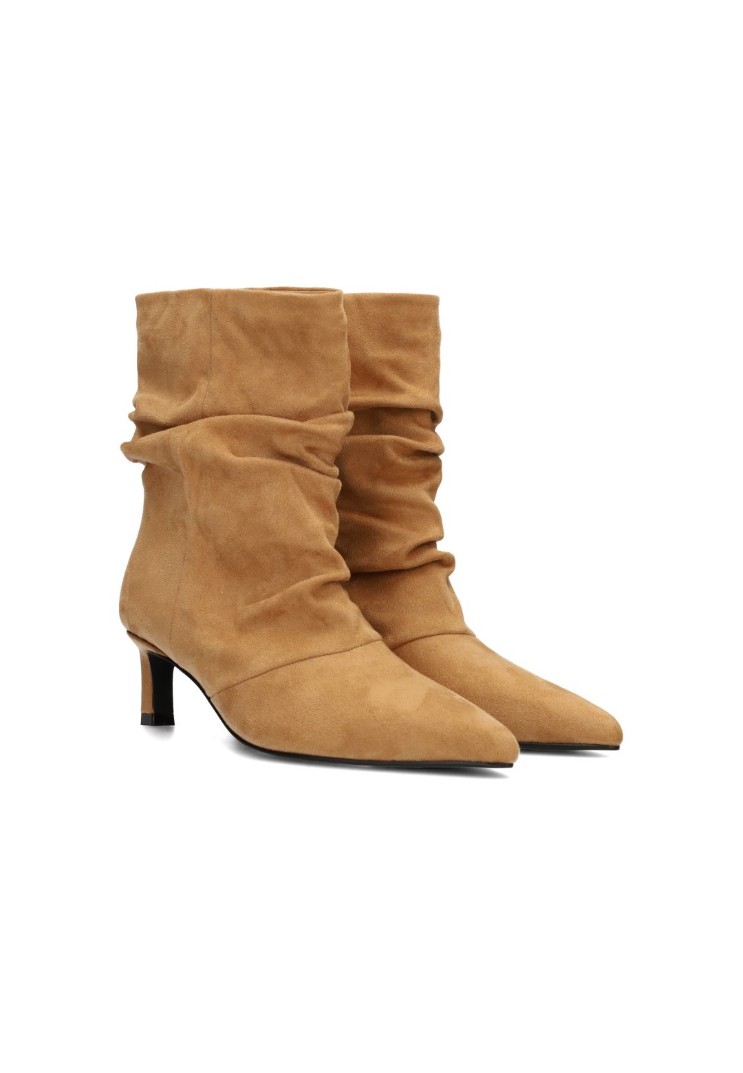 POSH By Poelman Laureen dames laarzen zandkleur – schuin vooraanzicht