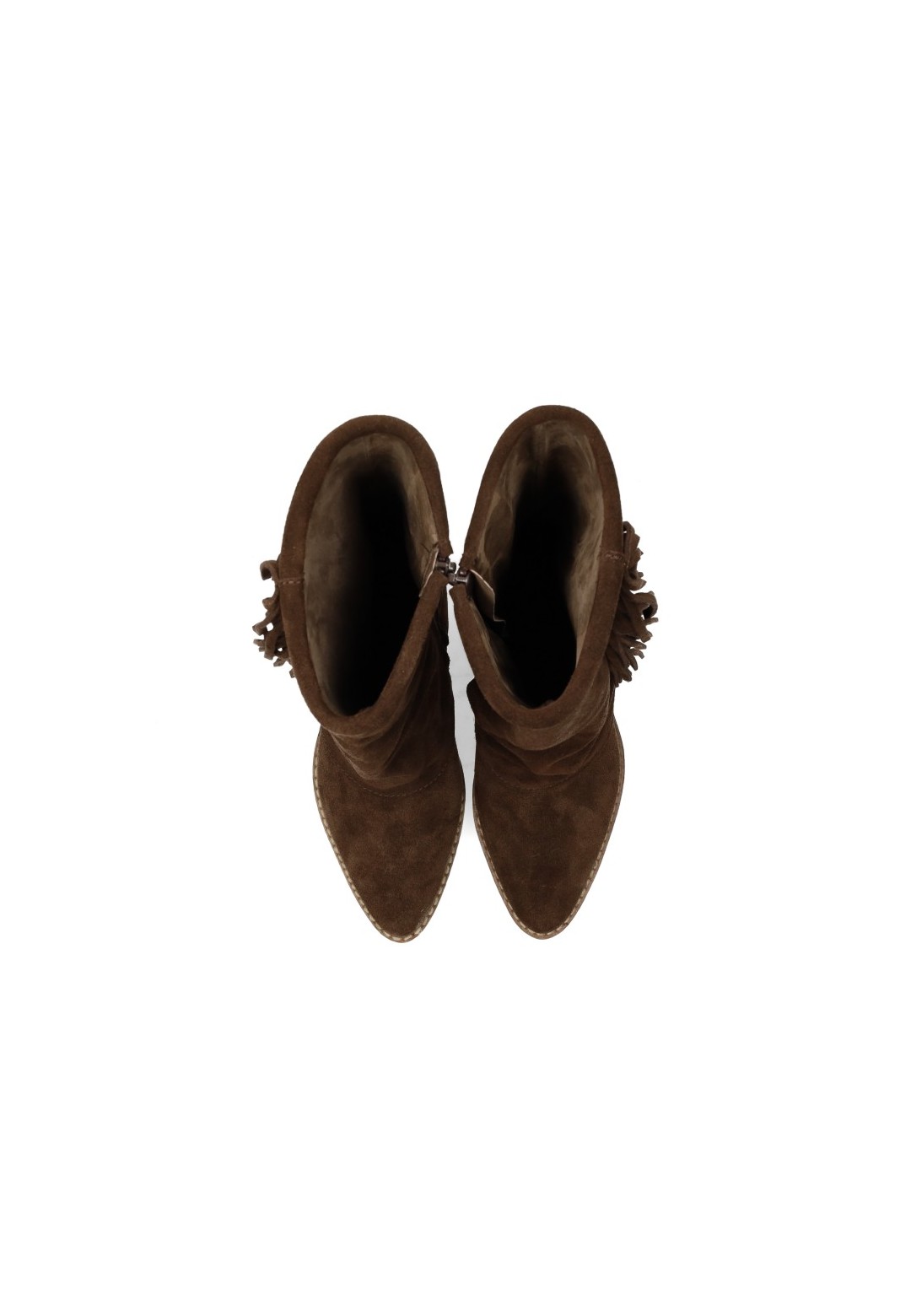 Poelman Elodie girls' brown suede boots – top view pair