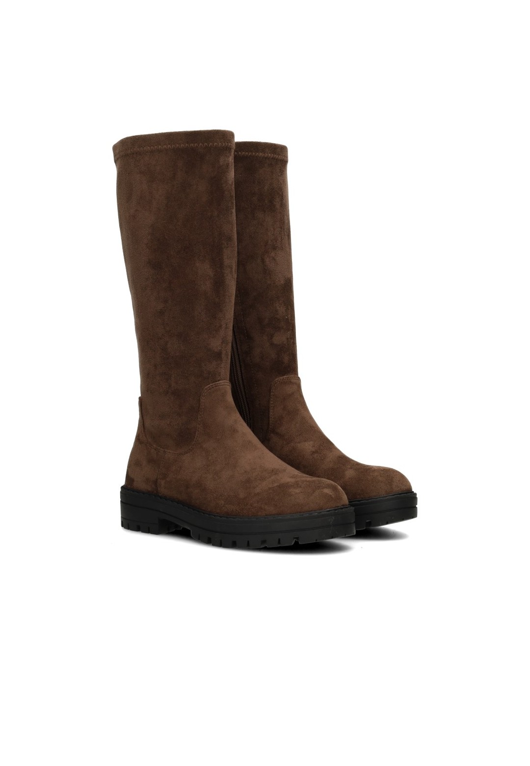 POSH by Poelman IVY girls boots dark brown angled side view