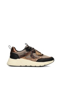 POSH By Poelman Kiki dames sneakers zwart beige – zijaanzicht product