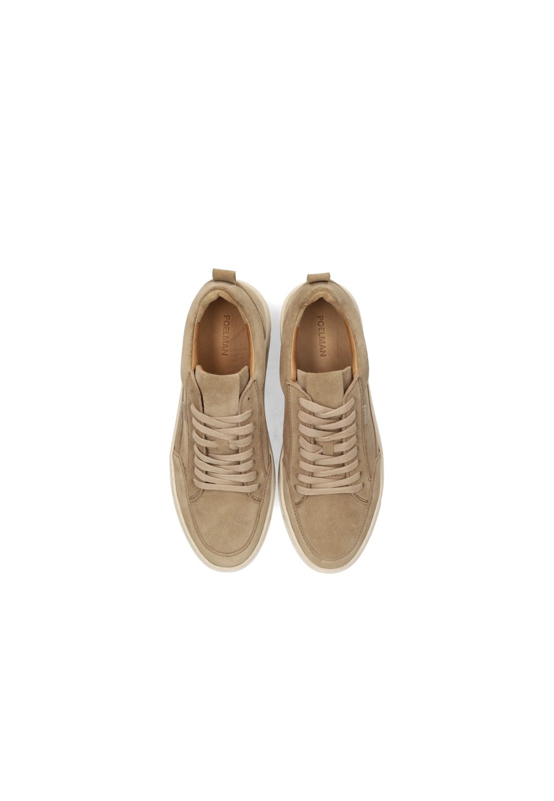 PS Poelman Ivar men's sneakers beige – top view pair